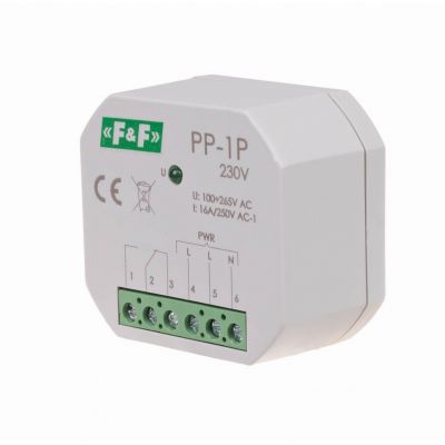 F&F Przekaźnik elektromagnetyczny 1P 16A montaż podtynkowy,U=230V PP-1P-230V (PP-1P-230V)